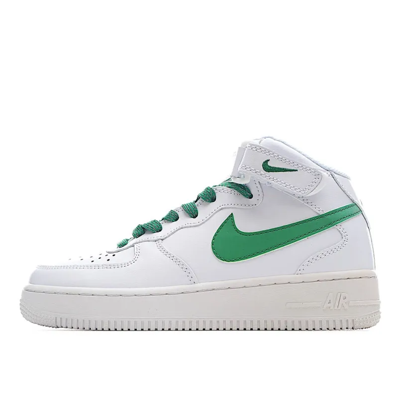 Nike Air Force 1 Mid Mid Top White Green