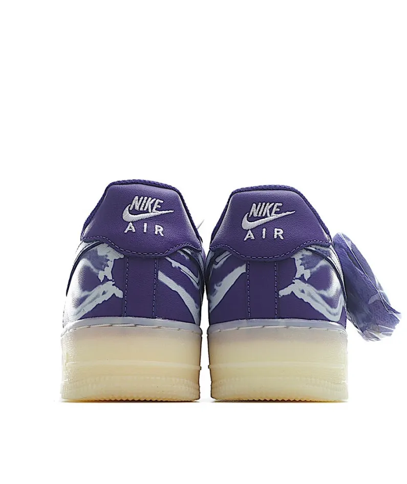 NikeAir Force 1 Skeleton Low Top Sneakers Purple NikeAir Force 1 Skeleton Low Top Sneakers Purple