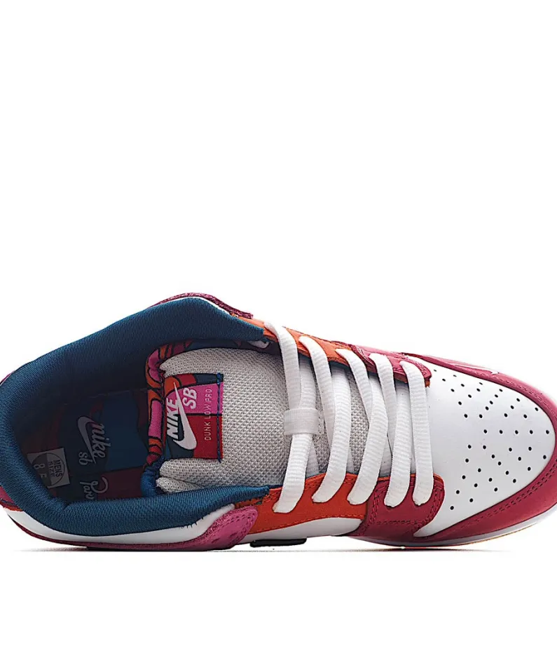 Parra X Nike Sb Dunk Low Pro White Blue Red