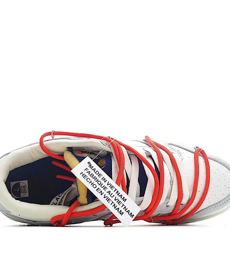 Nike SB Dunk OFF-WHITE Grey Red Blue
