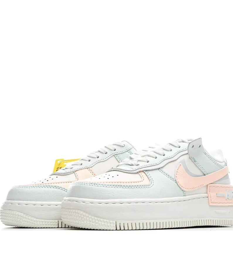 Nike Air Force 1 Shadow White, Blue and Pink Low-Top Sneakers