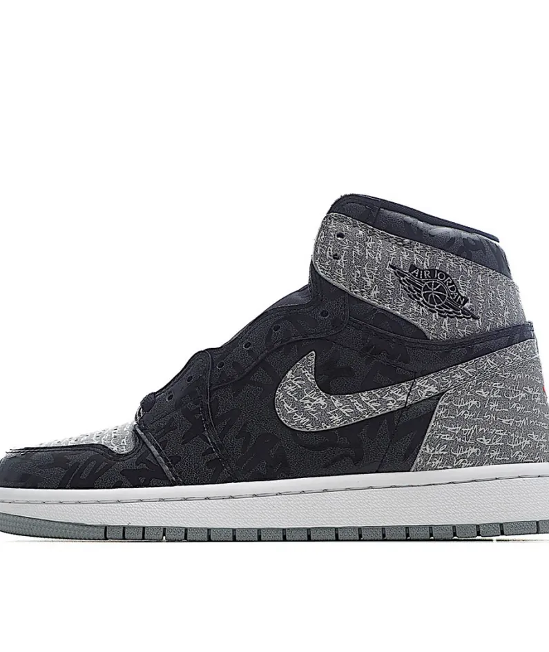 Air Jordan 1 High OG AJ1 High Top Series Black Grey