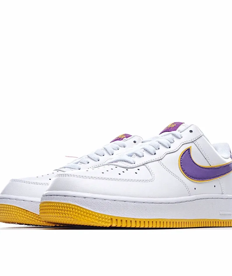 Nike Air Force 107 Low Purple Gold Low Top