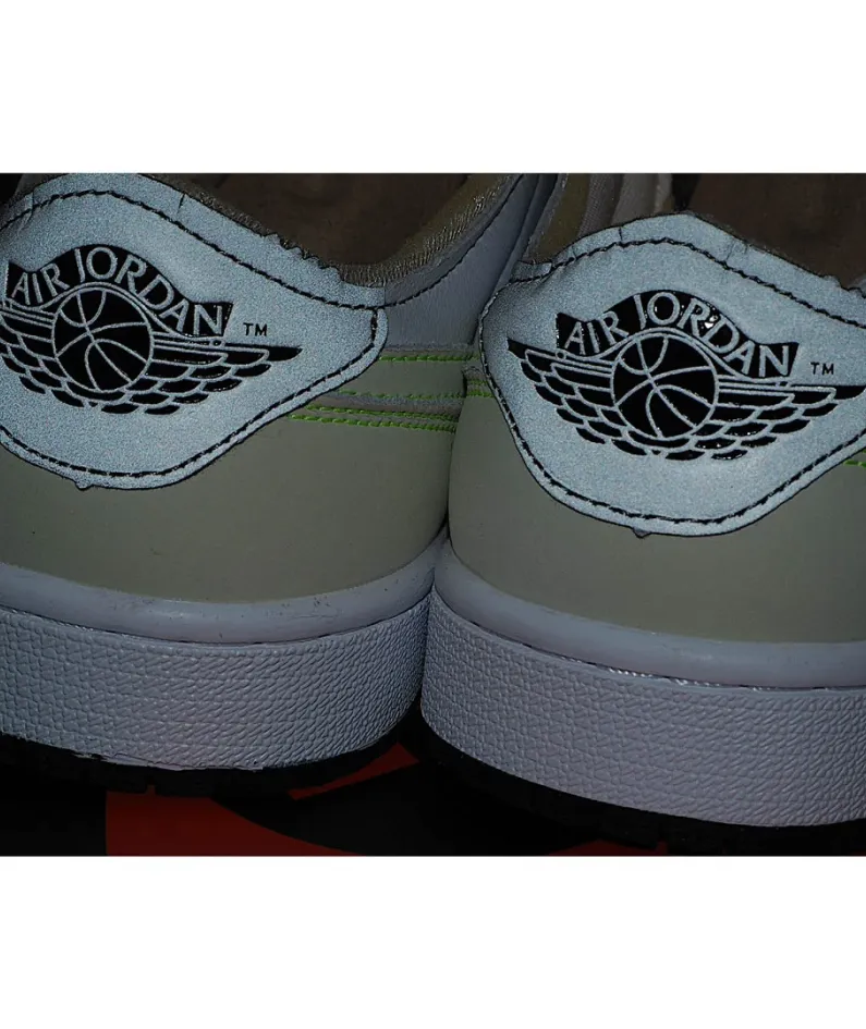 Air Jordan 1 Low Low Top Retro Culture Basketball Shoes White Green
