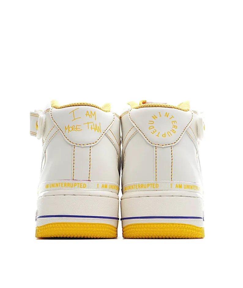 Uninterrupted Nike Air Force 1 Beige Mid-Top Sneakers