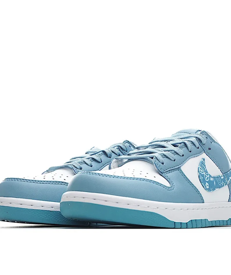 Nike Dunk Low Green/blue paisley sneakers
