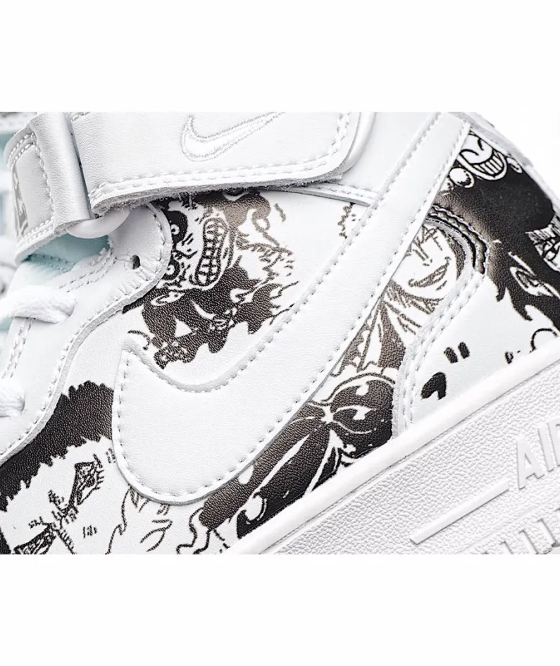 Nike Air Force 1 High 07 Black & White Mid-Top Sneakers