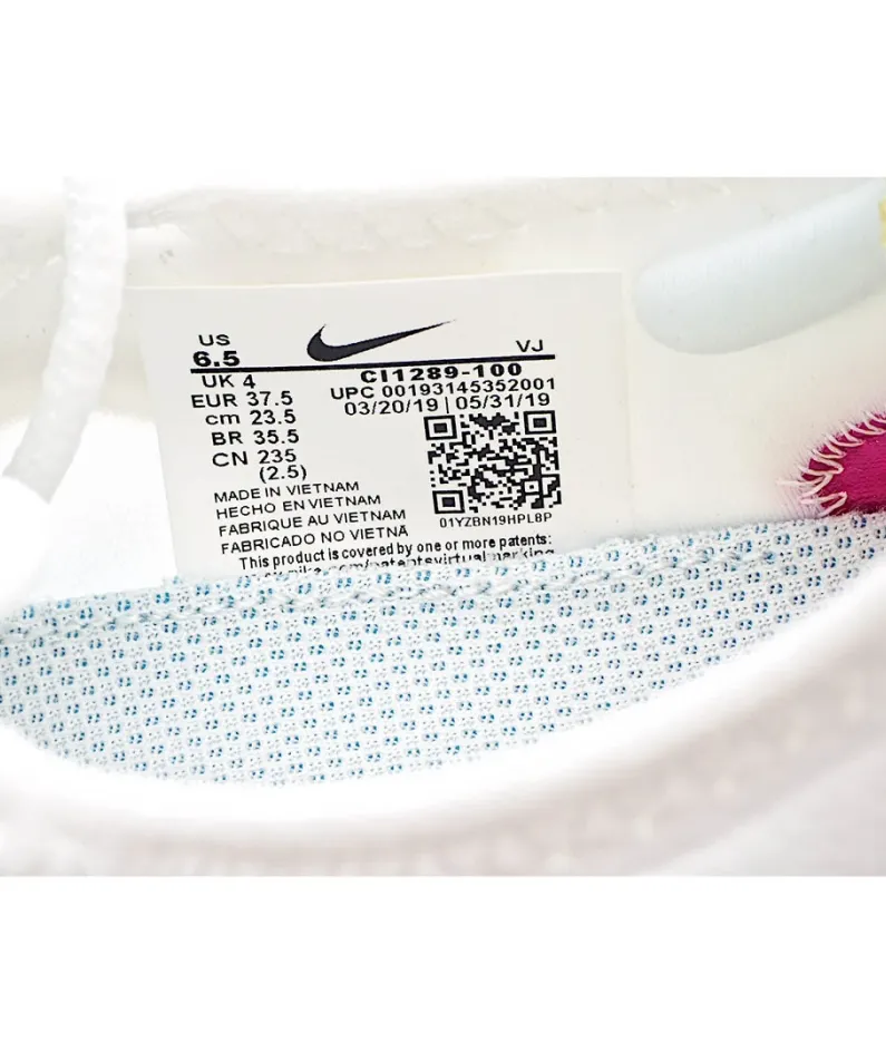 NIKE FREE RN FLYKNIT 5.0 Running Shoes White Fuchsia