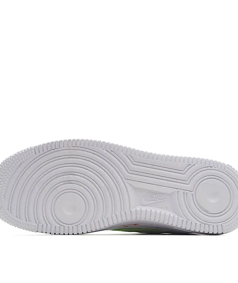 Nike Air Force 107 Low White Green Low Top