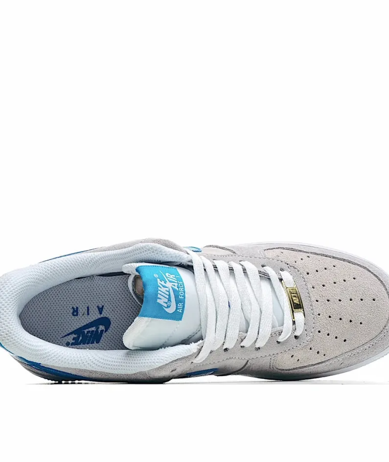 Nike Air Force 1 07 LV8 EMB Suede Grey Blue Hook