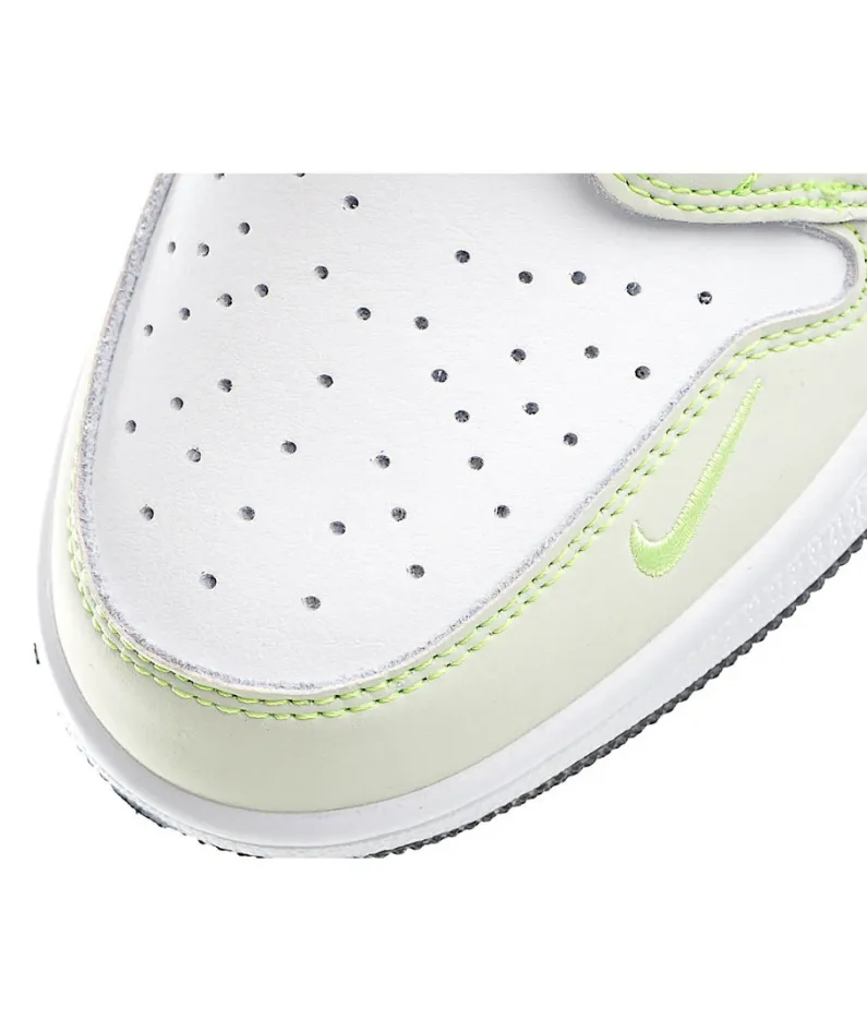Air Jordan 1 Low Low Top Retro Culture Basketball Shoes White Green