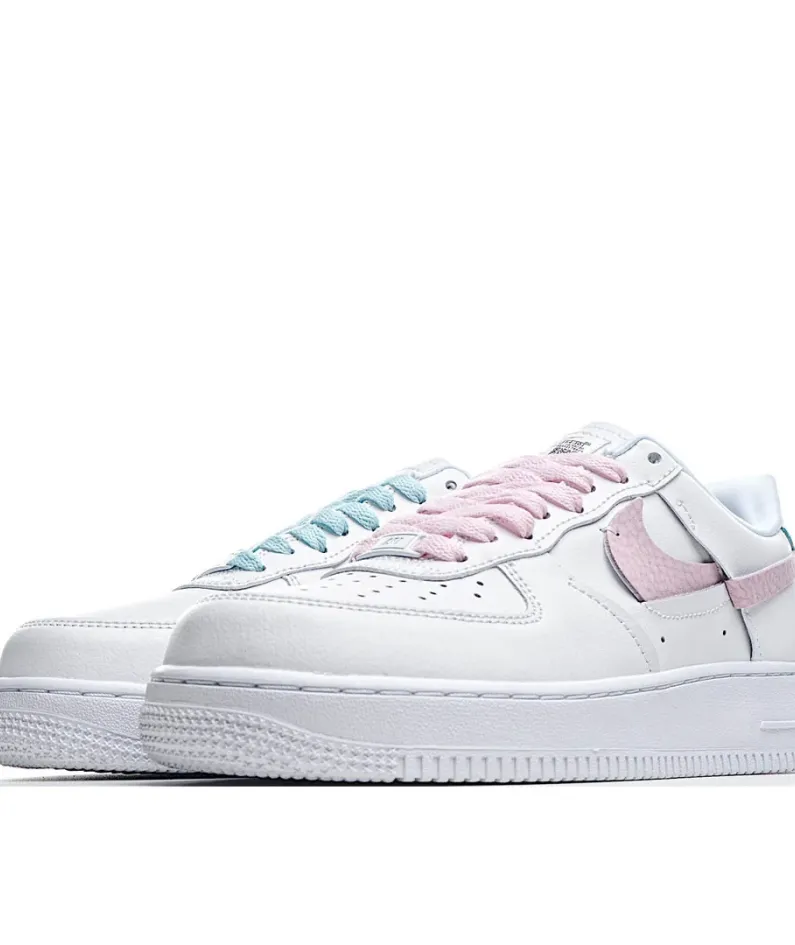 Nike Air Force 1 '07 Luxe White Pink Green Low Top