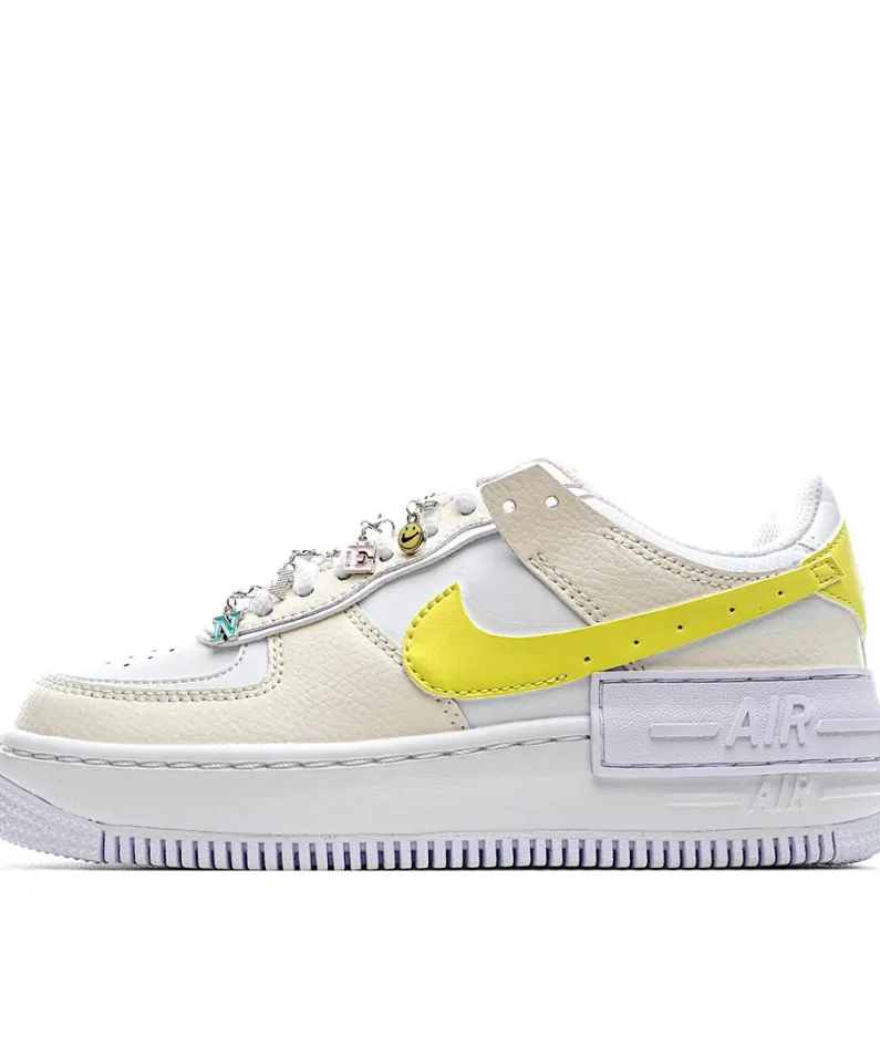 Nike Air Force 1 Shadow Have A Nike Day   米 白 黄 