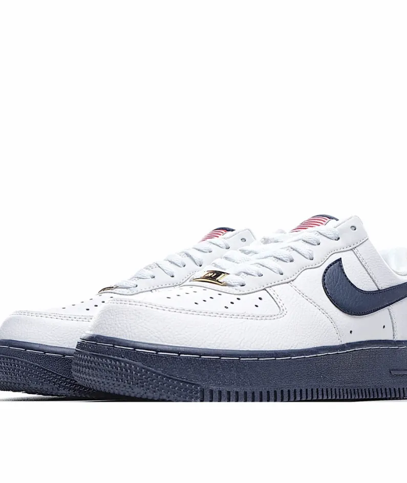 Nike Air Force 107 Low USA White and Blue Low Top