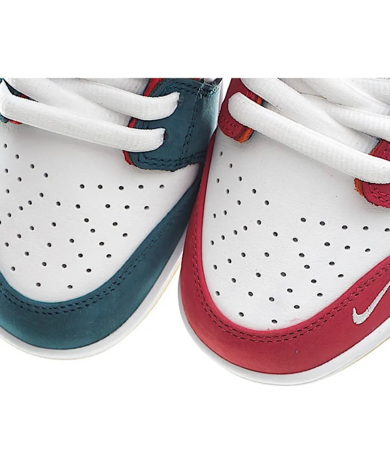 Parra X Nike Sb Dunk Low Pro White Blue Red