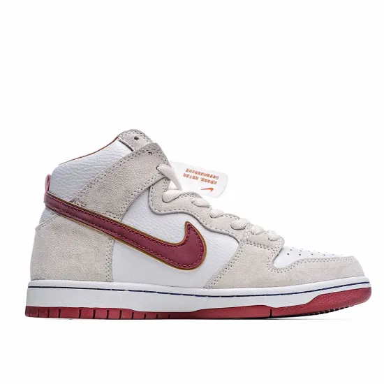 Nike SB Dunk High "Team Crimson" Off-White Red Hook