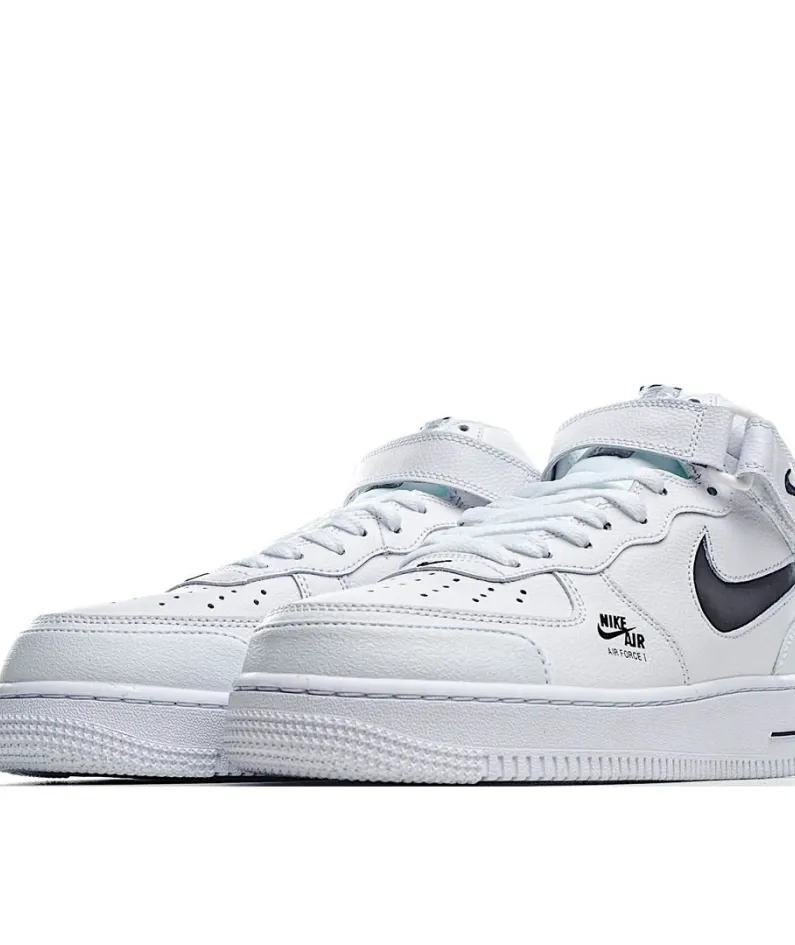 Nike Air Force 1 Lv8 Mid Top White Black 3M Reflective