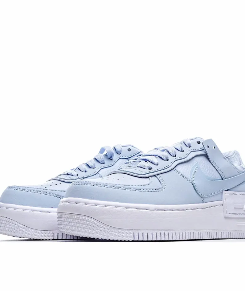 Nike Womens Air Force 1 AF1 Shadow White Hydrogen Blue  蓝云朵