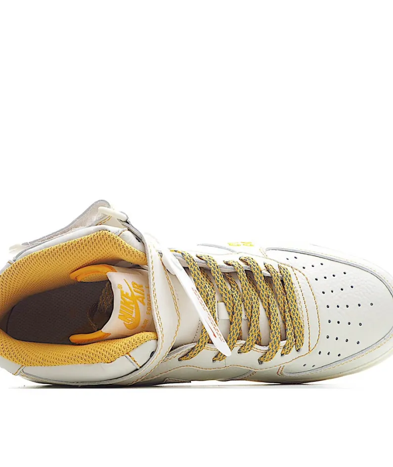 Uninterrupted Nike Air Force 1 Beige Mid-Top Sneakers