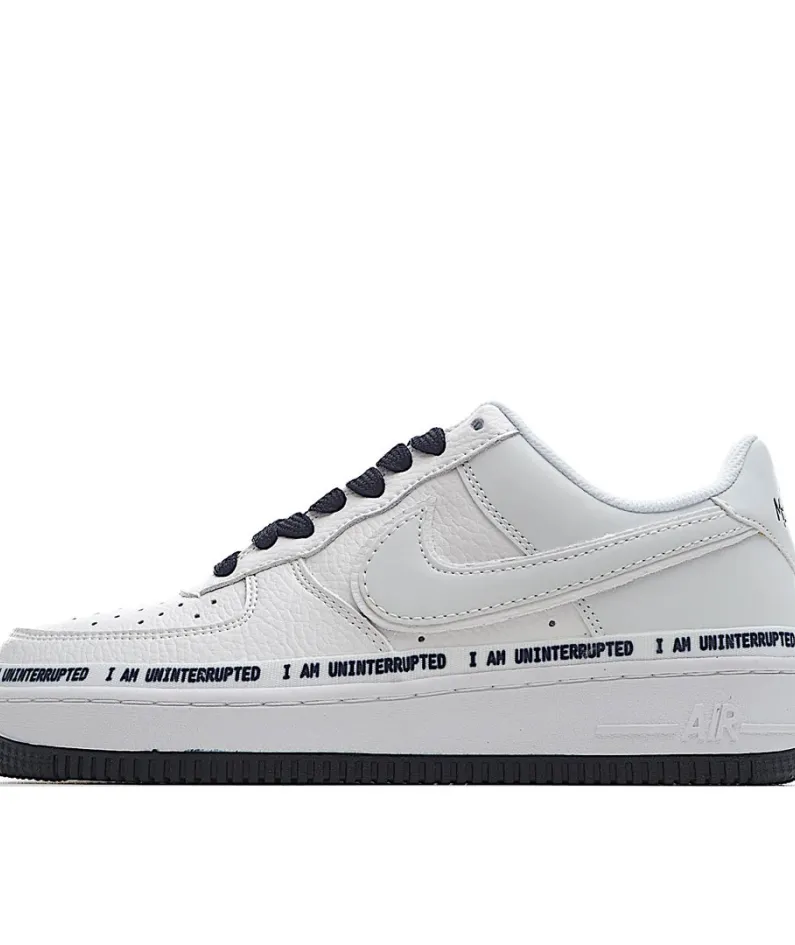 NikeUninterruptedNike Air Force 1" White Chalkboard Sneakers