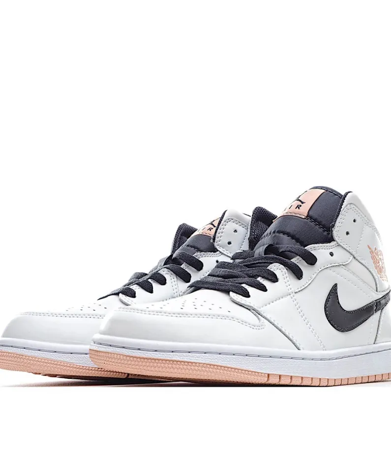 Air Jordan 1 Mid GS 'White Arctic Orange'