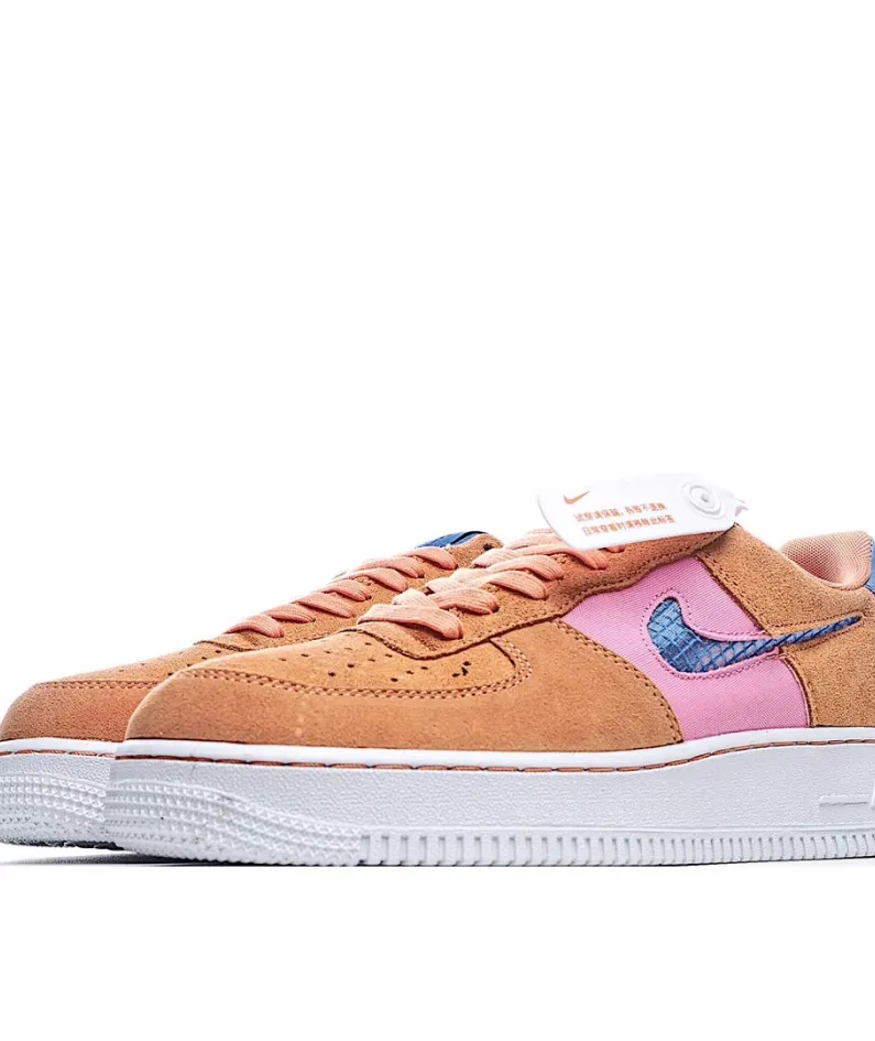 Nike Air Force 1 Low-Top Sneakers Off-White Orange Fog