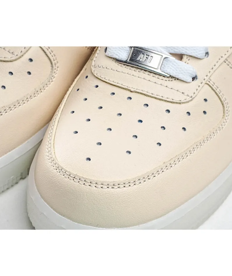Nike Air Force1 Beige Low-Top Sneakers