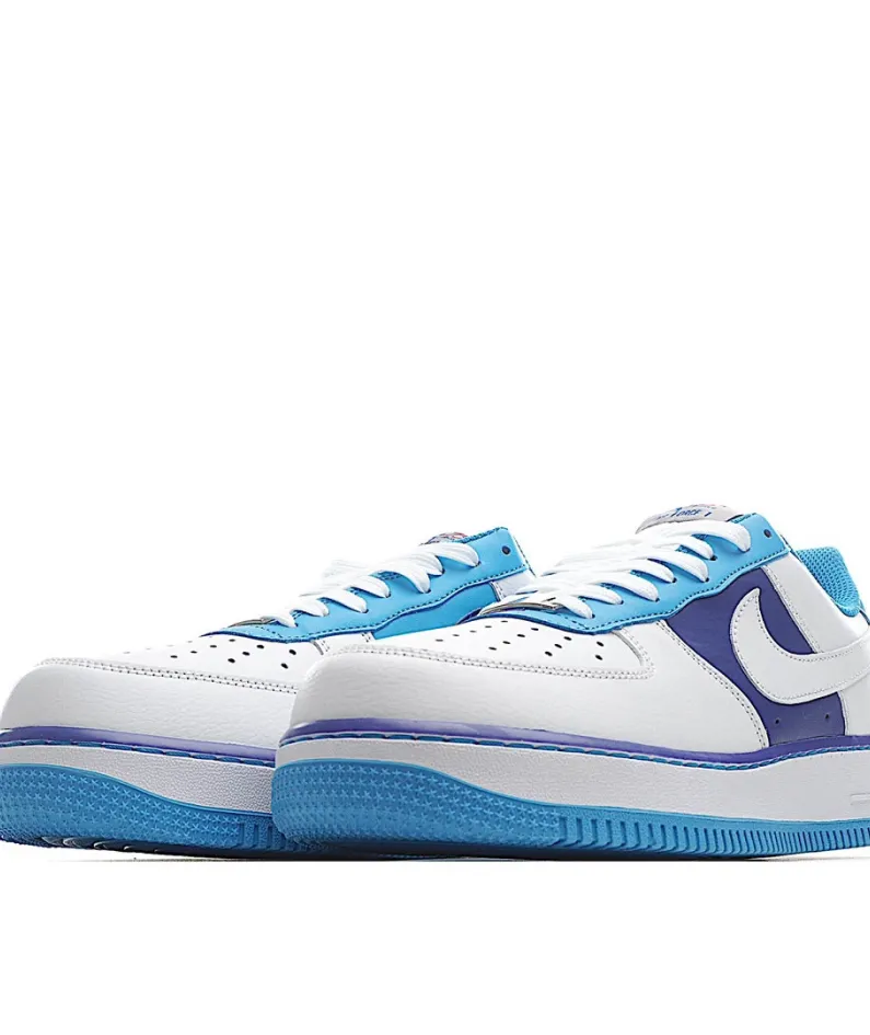 Nike Air Force 107 Low White Blue Purple Low Top