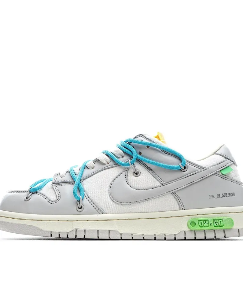 Nike 0ff-White x Nike Dunk Low "02 of 50" OW White Grey