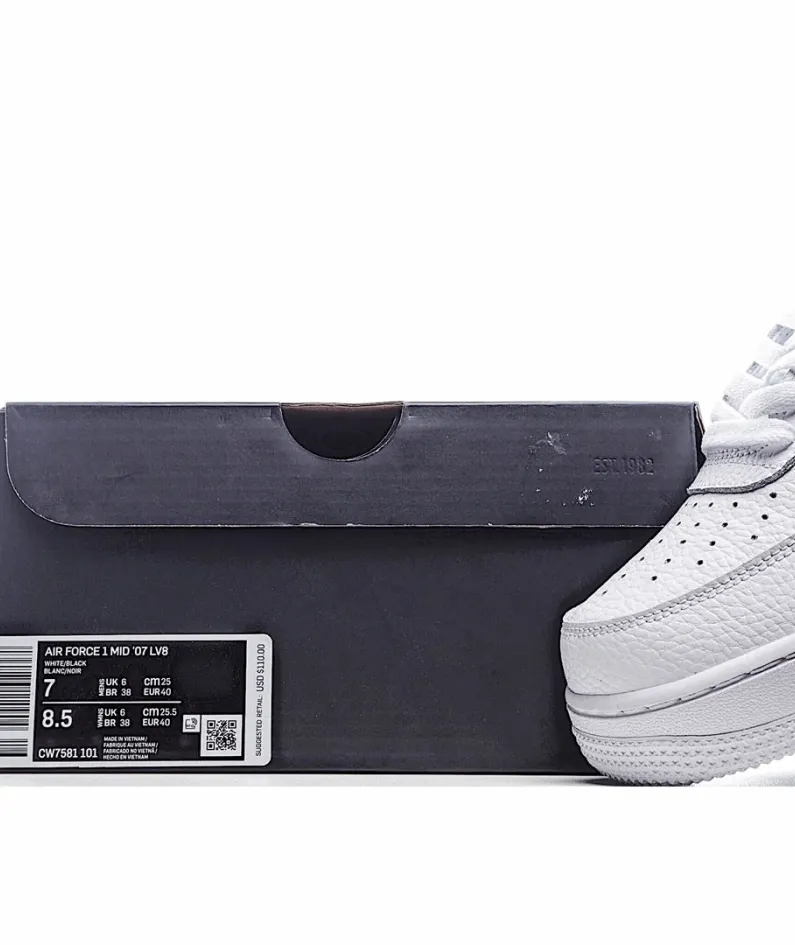Nike AIR FORCE 1 SCHEMATIC WHITE/BLACK Sketch Black & White