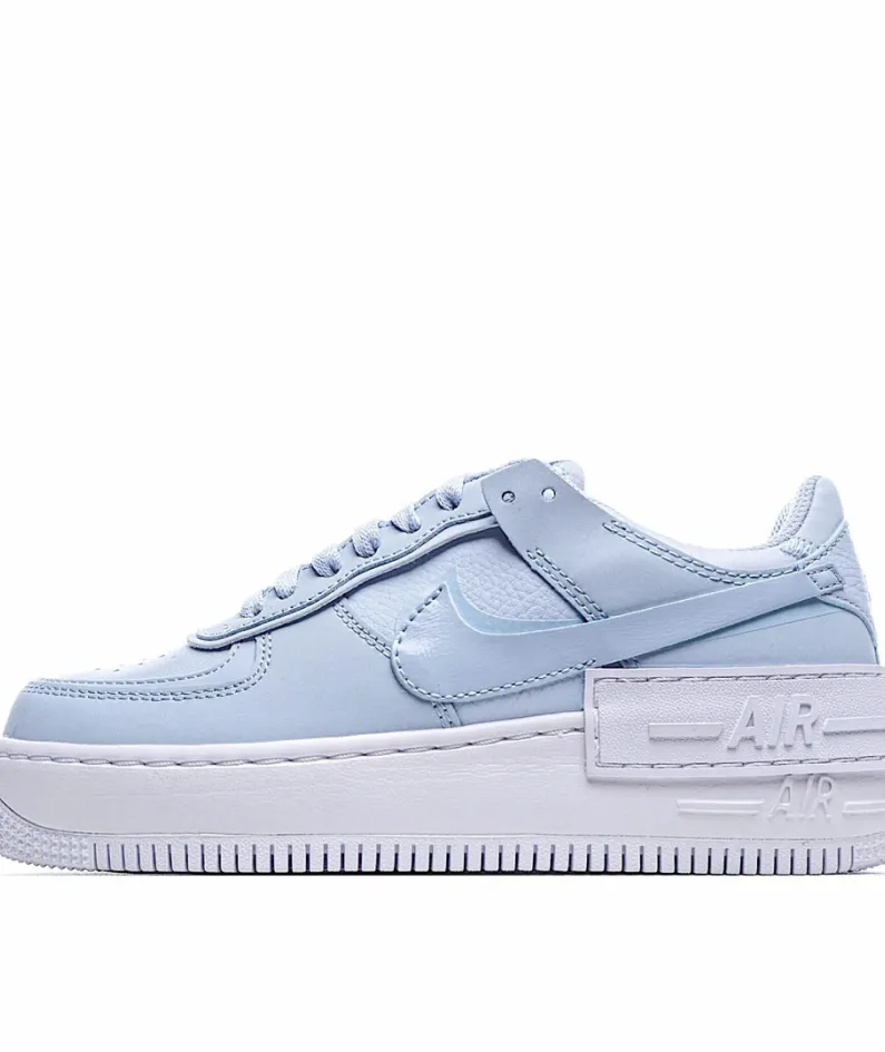 Nike Womens Air Force 1 AF1 Shadow White Hydrogen Blue  蓝云朵