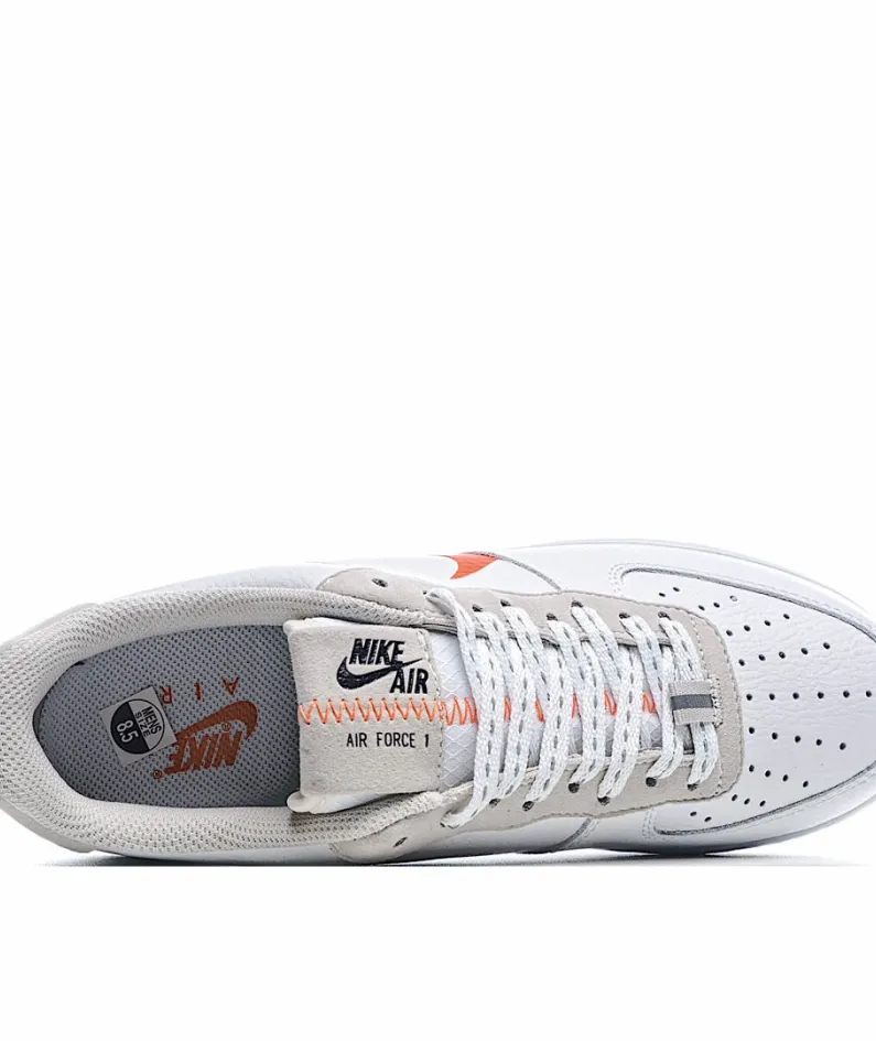 Nike Air Force 1 07 LV8 Luminous Low Top White Orange