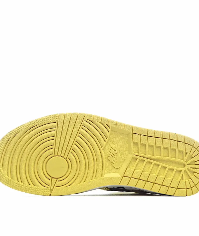 Air Jordan 1 Mid SE GS 'Rose Patch - Dynamic Yellow'