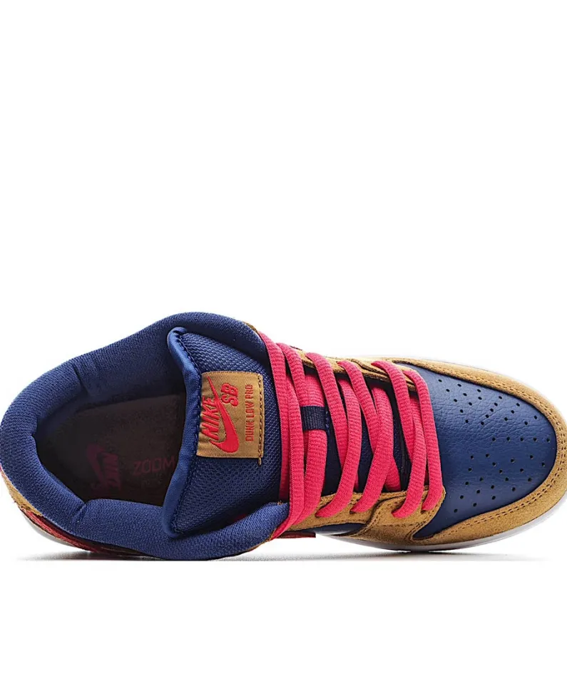 Nike SB Dunk Low Pro "Papa Bear Brown Red Blue