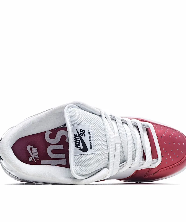 Nike Supreme X Dunk SB Low White Red
