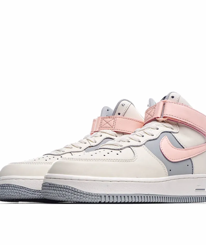 Nike Air Force 1 Mid High Top Beige Grey