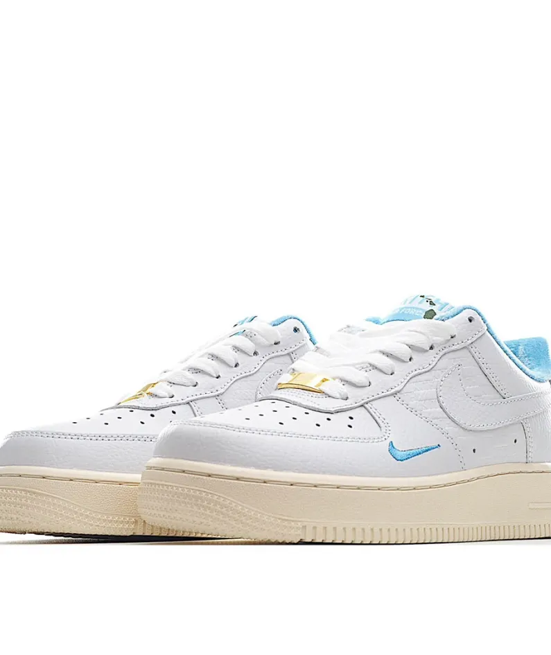 KITH Nike Air Force 107 Sneakers White Blue KITH Nike Air Force 107 Sneakers White Blue