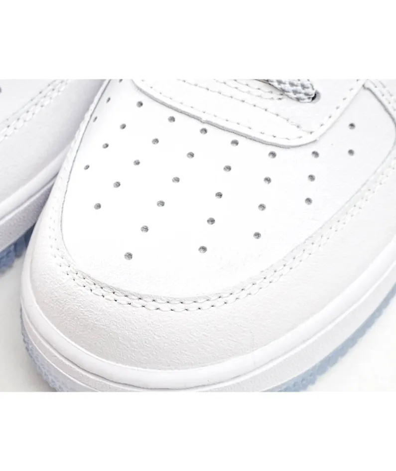 Nike Air Force 1 Sneakers White and Blue 3M Reflective