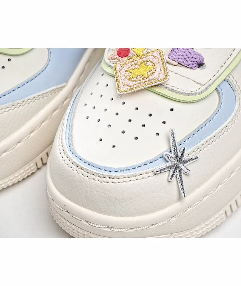 Nike Air Force 1 Shadow Blue, Purple, Pink, Green
