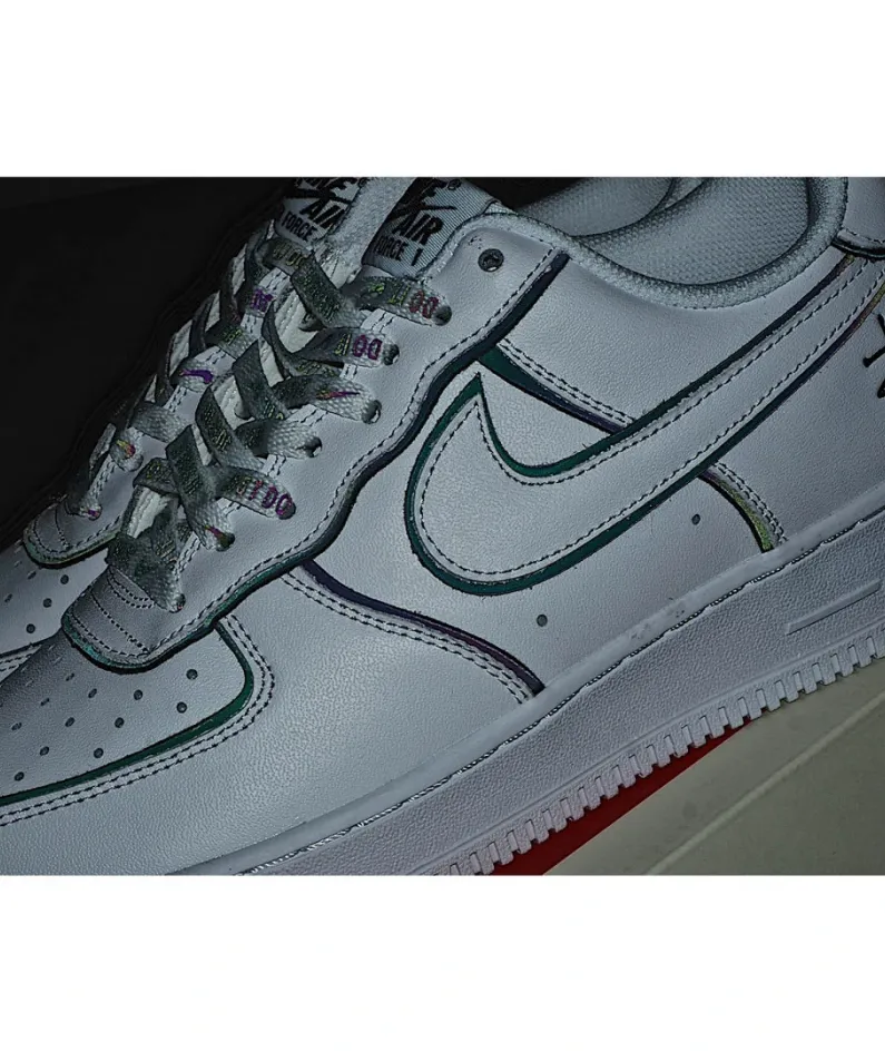 Stussy x Nike Air Force 1 Low Low Top Sneakers 3M Reflective