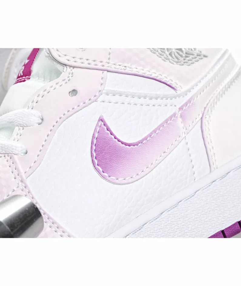 Air Jordan 1 Mid GG AJ1 Joe 1 Colorful Pink Chameleon Ultraviolet Temperature Change 555112-ID Air Jordan 1 Mid GG AJ1 Joe 1 Colorful Pink Chameleon Ultraviolet Temperature Change 555112-ID
