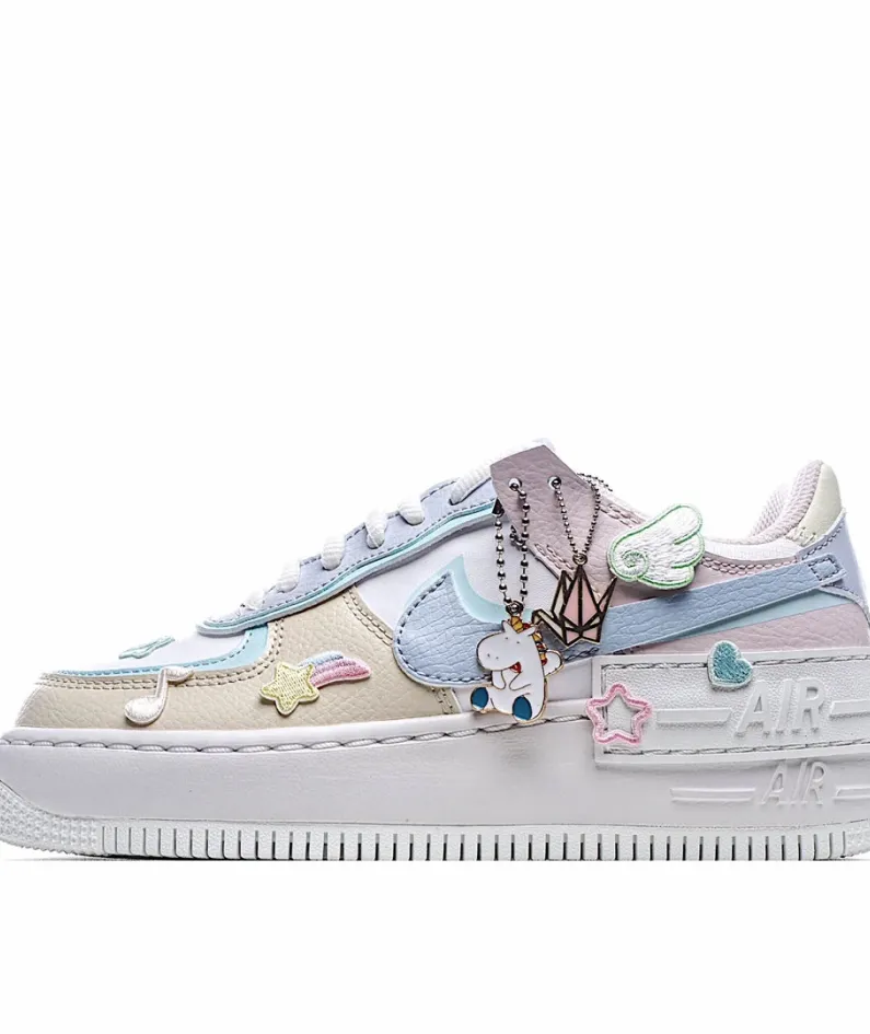 Nike Air Force 1 Shadow White Blue Pink