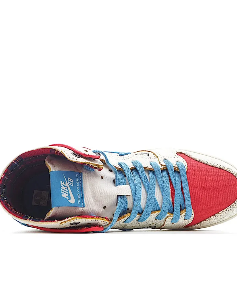 Nike Ishod Wair X Magnus Walker X Nike SB Dunk High Pro Decon QS White Blue Red