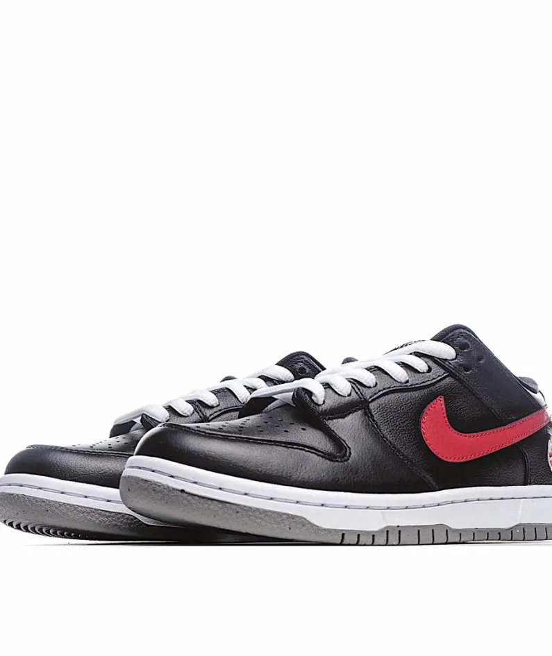 Nike Dunk Low Premium Black and Red Low Top Sneakers