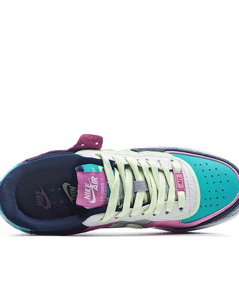 Nike WMNS Air Force 1 Shadow Black Pink Green