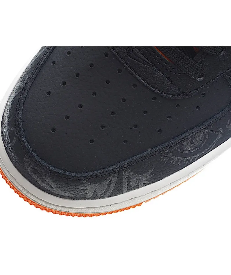 Nike Air Force 1 Black Orange