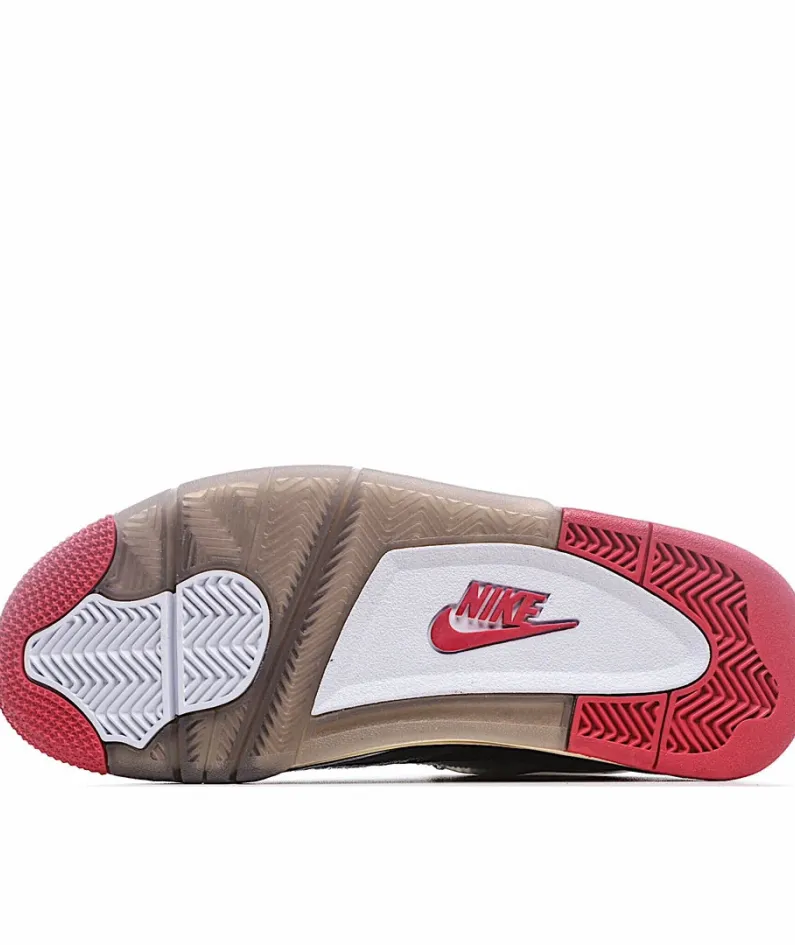 Air Jordan AJ4 RetroCream Cicada Wing Black Gray Red Air Jordan AJ4 RetroCream Cicada Wing Black Gray Red