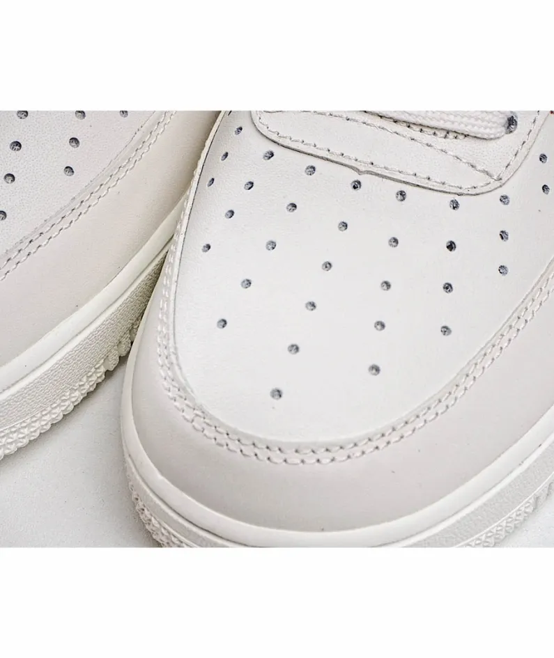 Nike Air Force 1 AF1 White and Red Sneakers