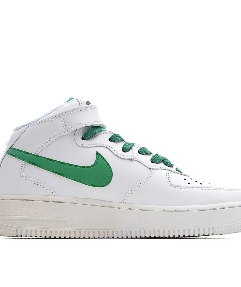 Nike Air Force 1 Mid Mid Top White Green