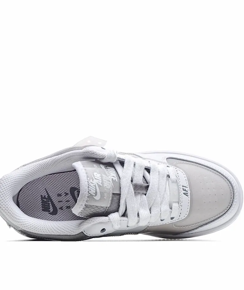 Nike WMNS Air Force 1 Shadow White and Grey Air Force Sneakers